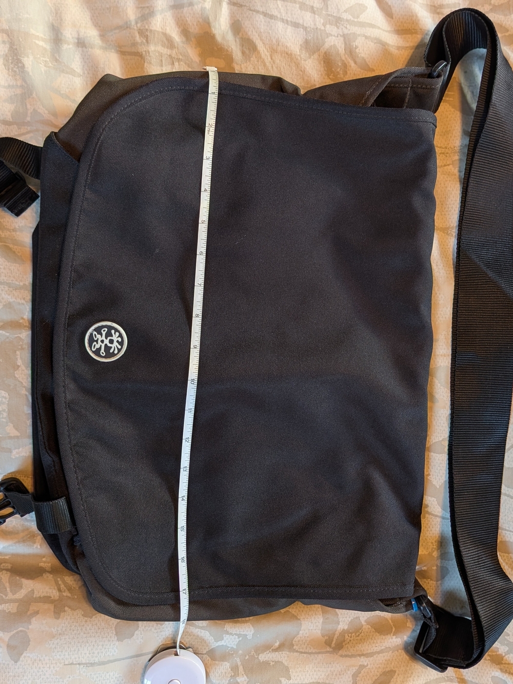 Black Crumpler Messenger Bag with Adjustable Strap